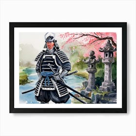 Fearless Japanese Samurai Art Print