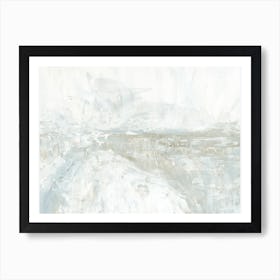Completely - Gray Blue Abstract Painting Art Print