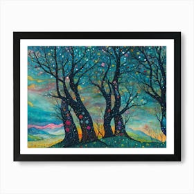 Trees In The Sky Art Print