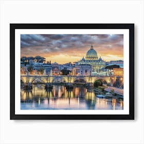 Vatican Sunset Art Print