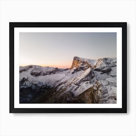 Pastel Snowy Mountain Art Print