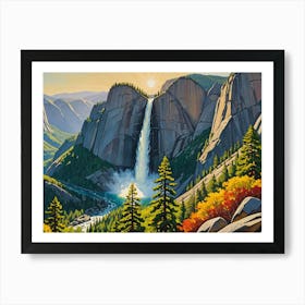 Horsetail Falls 48x36in 14400x10800px 69 Art Print