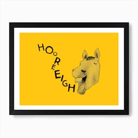 Hooray Horse Art Print