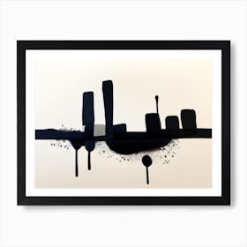 Black And White Cityscape Art Print