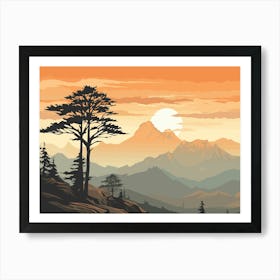 Sunset Landscape 1 Art Print