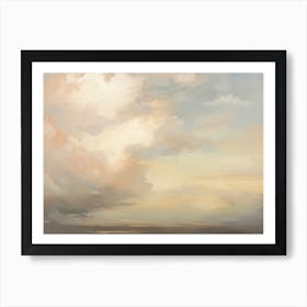 Cloud Sunset Oil Painting Art Print