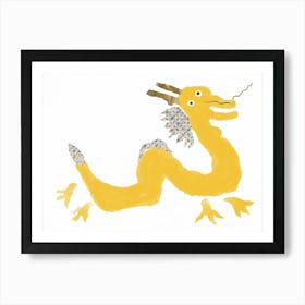 Chinese Dragon yellow Art Print