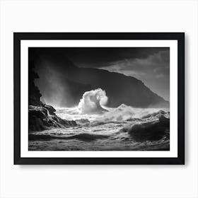 Dark Stormy Waves Art Print