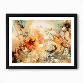 Abstract Floral Painting 1 Art Print