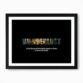 Wanderlust Poster Retro Woods Illustration 7 Art Print