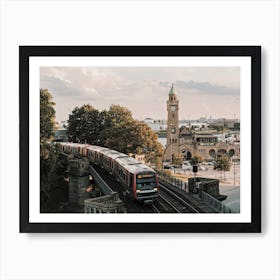 Public Transit In City Art Print