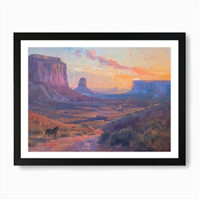 Western Sunset Landscapes Monument Valley Arizona 1 Art Print