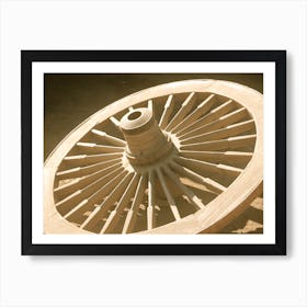 Wooden Wagon Wheel Art Print