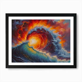 Heaven’s Crest: The Celestial Surge Art Print