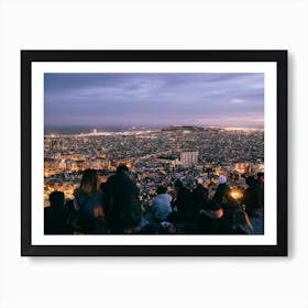 Vue de Barcelone affiche murale pour salon