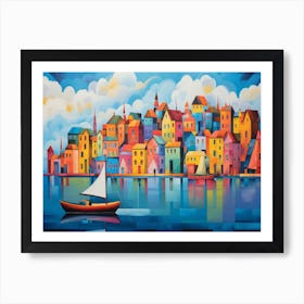 City By The Sea 1 Art Print