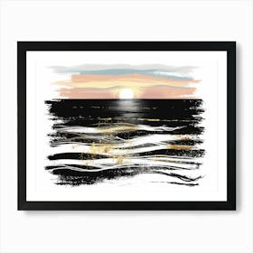 Sunset At The Beach 60 Art Print