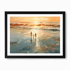 Family On The Beach 3 Art Print