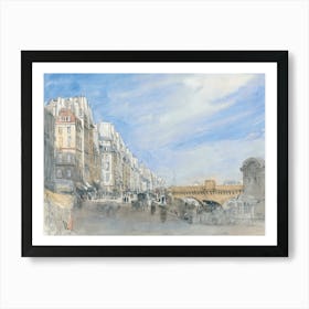 Pont Neuf From The Quai De L Ecole, Paris, David Cox Art Print