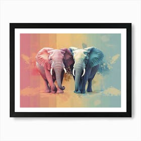 Elephants Art Print