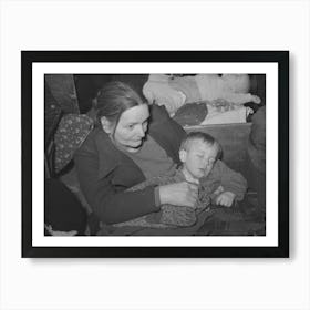 Farm Woman And Son At Pie Supper In Muskogee County, Oklahoma, See General Caption Number 24 By Russell Art Print
