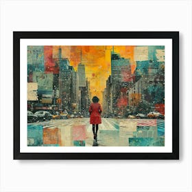 Urban Rhapsody: Collage Narratives of New York Life. New York City 8 Art Print