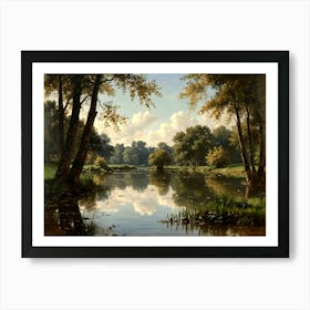 Pond In The Woods Art Print