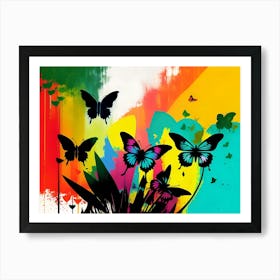 Colorful Butterflies 95 Art Print