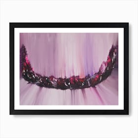 Purple pink abstract flowers Art Print