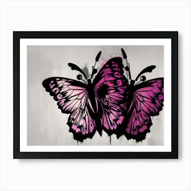 Pink Butterflies 12 Art Print