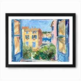 Saint Tropez From The Window View Painting 2 Art Print