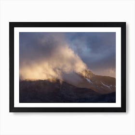 Clouds In The Mountains Art Print