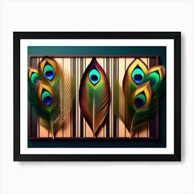 Peacock Feathers Art Print