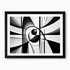 Perception Abstract Black And White 1 Art Print