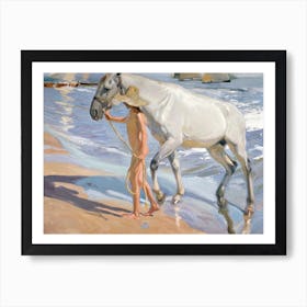 The Horse’s Bath, Joaquín Sorolla Art Print