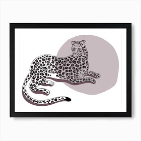 Purple Leopard Basking Art Print