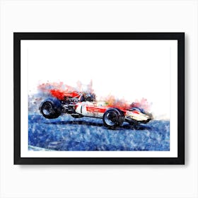 Graham Hill Formula 1 Jump 1 Art Print