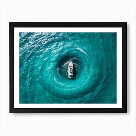 Boat In The Ocean Art Print