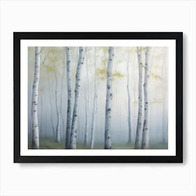 Abstract Birch Forest Art Print