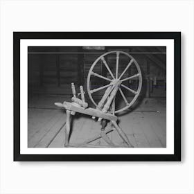 Spinning Wheel In Attic, Cajun Farm Home, Crowley, Louisiana By Russell Lee Art Print