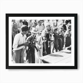 End Of The Pie Eating Contest, Winner Had Hand Raised, 4 H Club Fair, Cimarron, Kansas By Russell Lee Art Print