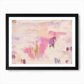 Abstract blush pink oil painting Art Print