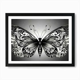 Butterfly Tattoo Design 3 Art Print