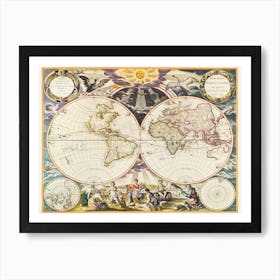 Map Of France, Spain, And Portugal; Switzerland In Cantons Inset ; Island Of Corsica (1863) Art Print