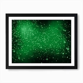 Emerald Shining Star Background Art Print