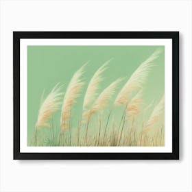 Abstract Pampas Grass Blowing 1 Art Print