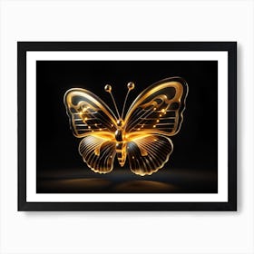 Golden Butterfly 98 Art Print