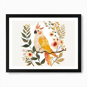 Little Floral Parrot 1 Art Print