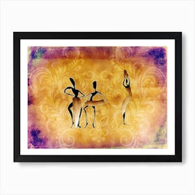 Tribal African Art Illustration In Painting Style 118 Poster