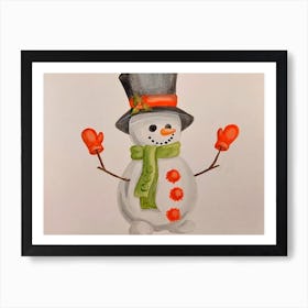 Snowman Art Print